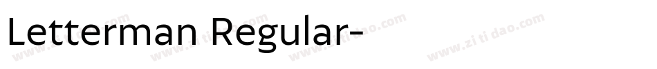 Letterman Regular字体转换